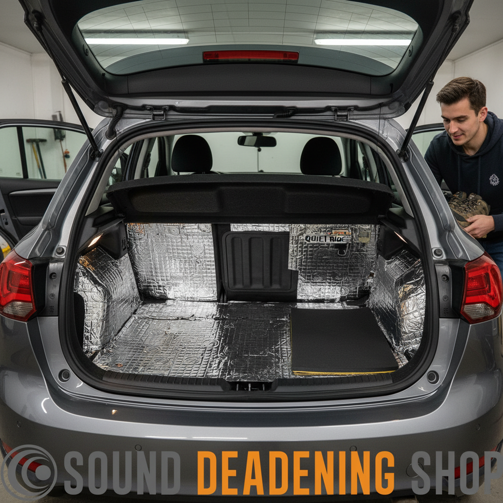 Hatchback Car Boot Sound Proofing Bundle - Close Up View